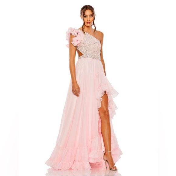 Mac Duggal Dresses & Skirts - Mac Duggal 68480 Pink Ruffle One Shoulder Dress 4